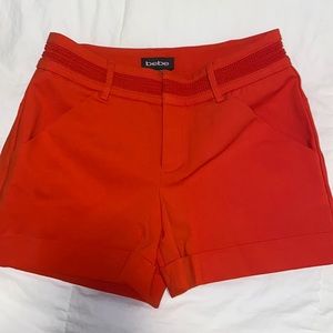 Bebe never worn red detailed shorts